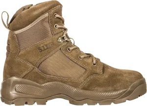 5.11 Tactical Men's 6-Inch Boots, ATAC 2.0 Side-Zip, Brown Hiking Work Boots, Dark Coyote, Style 12395ABR