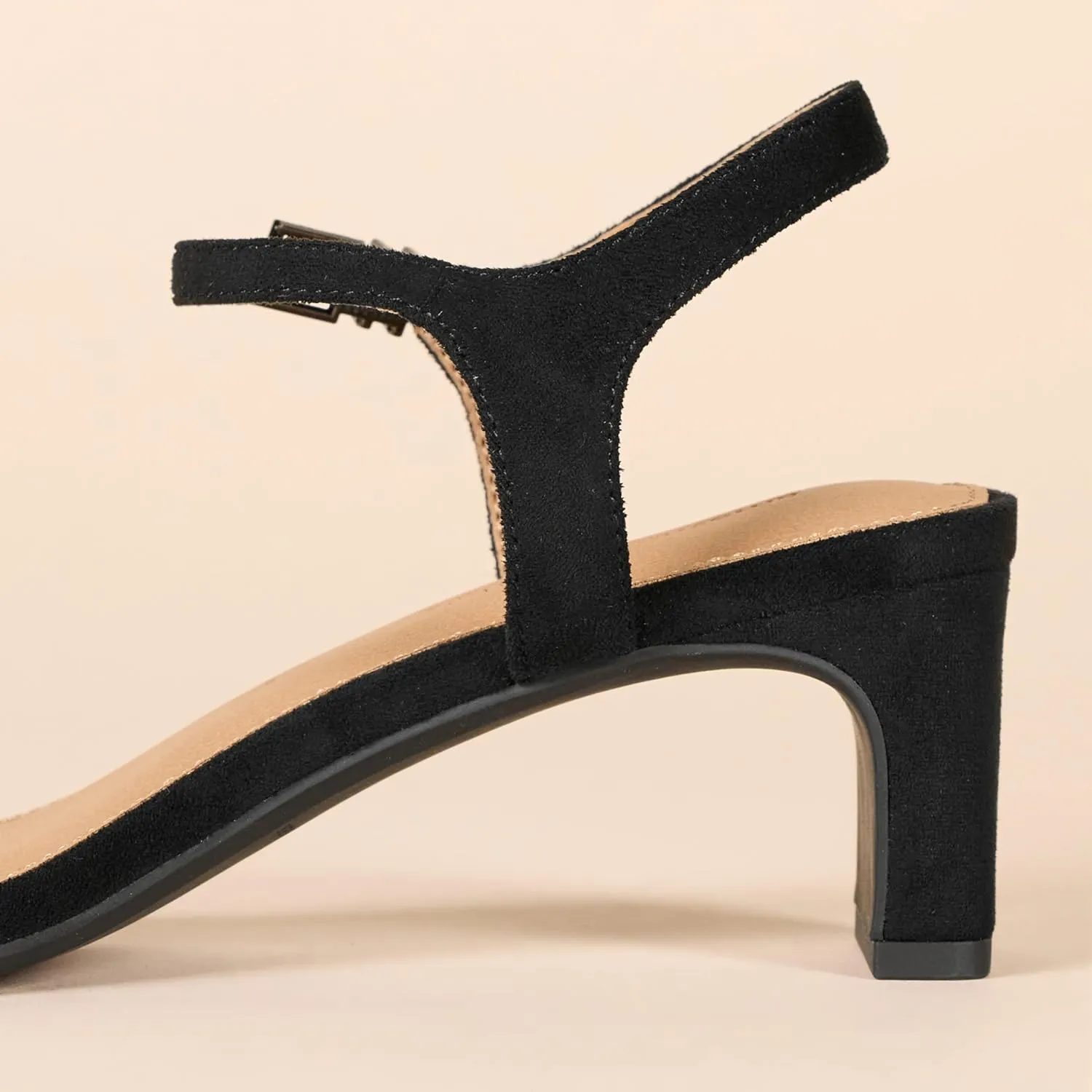Amazon Essentials Women's Ankle Strap Low Heel