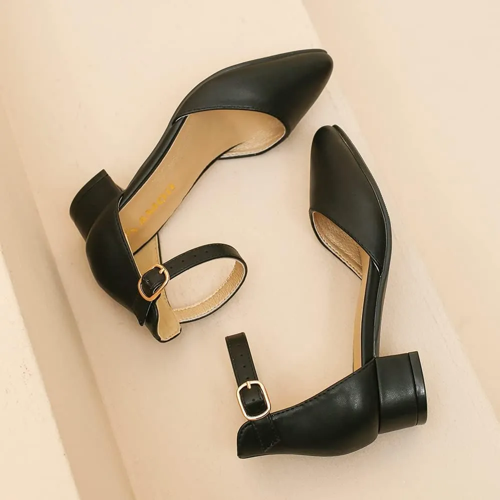 Amoji Girls High Heels Kid Ankle Strap Dress Shoes Wedding Party for Little Kid Big Kid 412