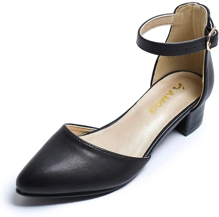 Amoji Girls High Heels Kid Ankle Strap Dress Shoes Wedding Party for Little Kid Big Kid 412