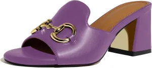 anteikira Women's Square Open Toe Buckle Sandals Slip On High Chunky Block Heel Mules Backless High Heeled Sandals for Women Fashion Summer Heels
