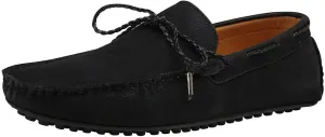 ANUFER Mens Faux Leather Stylish Moccasin Slippers Penny Loafers