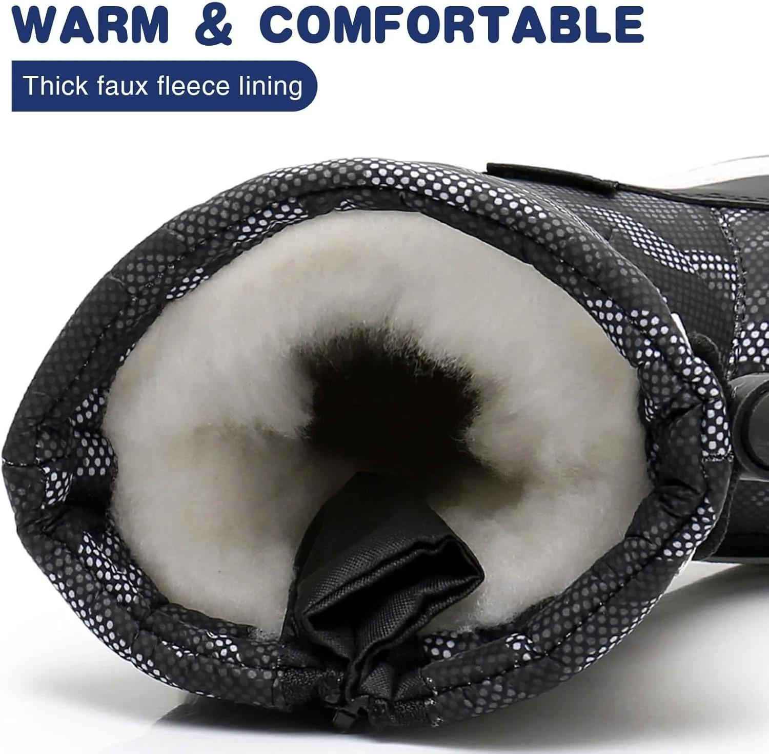 Apakowa Kids Boys Girls Cold Weather Water Resistant Winter Snow Boots (Toddler/Little Kid/Big Kid)