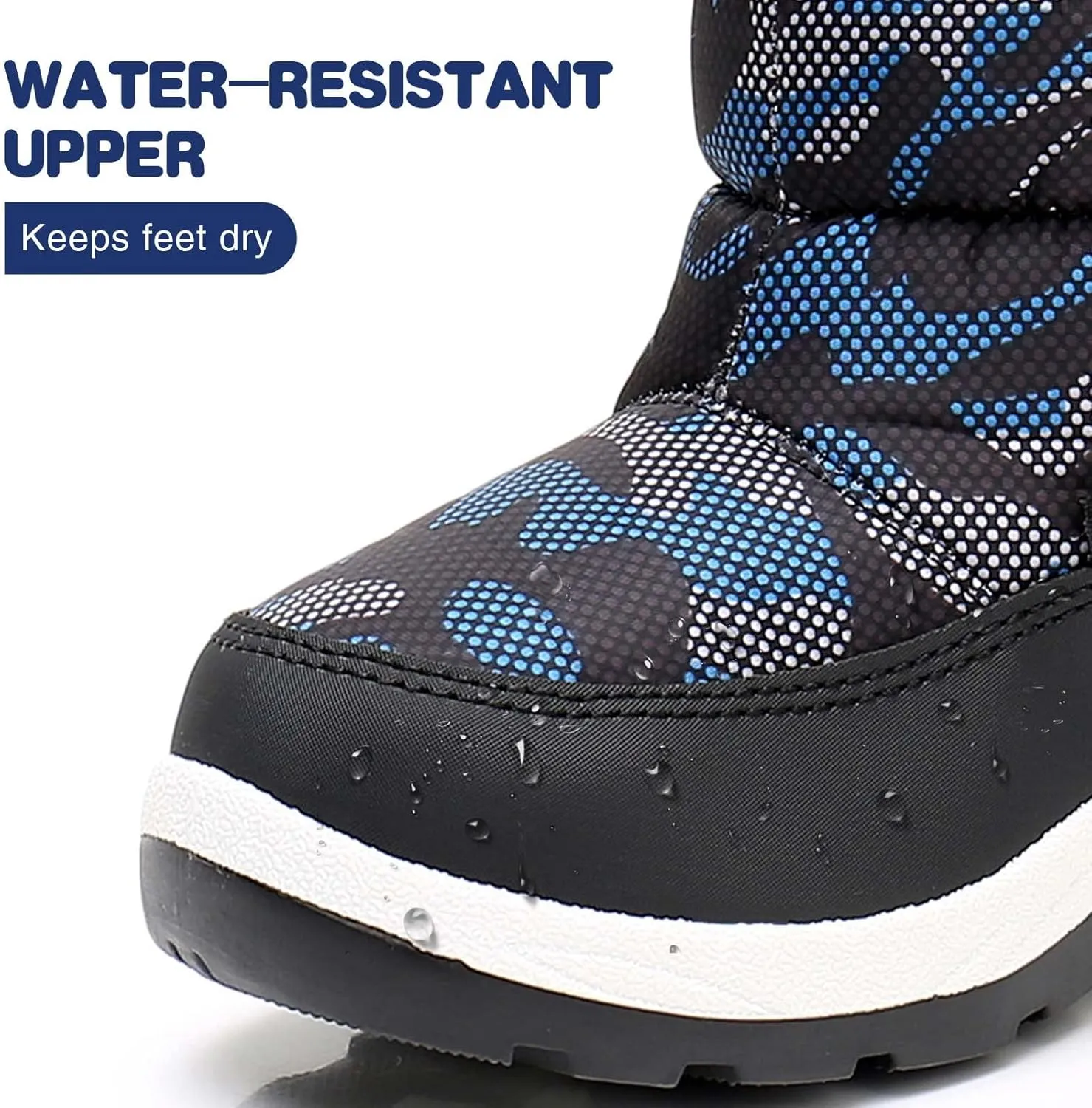 Apakowa Kids Boys Girls Cold Weather Water Resistant Winter Snow Boots (Toddler/Little Kid/Big Kid)
