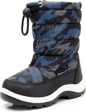 Apakowa Kids Boys Girls Cold Weather Water Resistant Winter Snow Boots (Toddler/Little Kid/Big Kid)