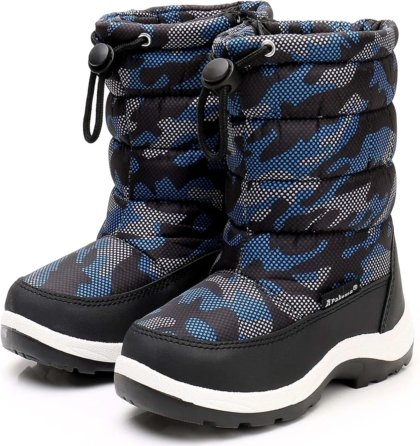 Apakowa Kids Boys Girls Cold Weather Water Resistant Winter Snow Boots (Toddler/Little Kid/Big Kid)