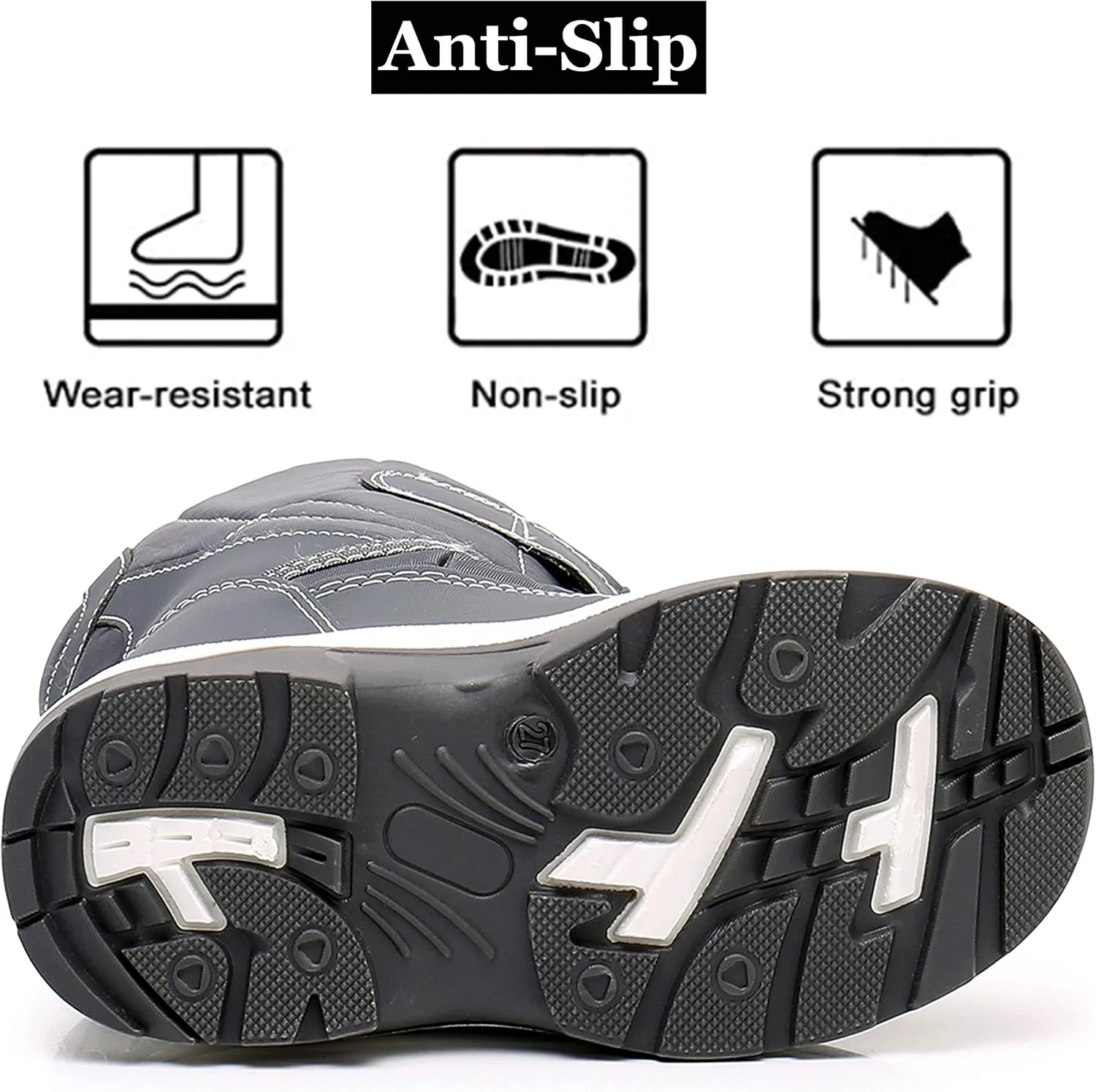 Apakowa Kids Boys Girls Cold Weather Water Resistant Winter Snow Boots (Toddler/Little Kid/Big Kid)