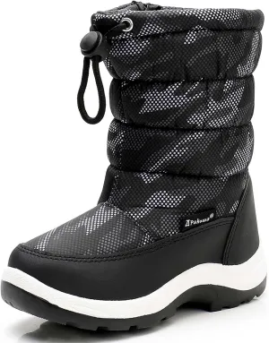 Apakowa Kids Boys Girls Cold Weather Water Resistant Winter Snow Boots (Toddler/Little Kid/Big Kid)