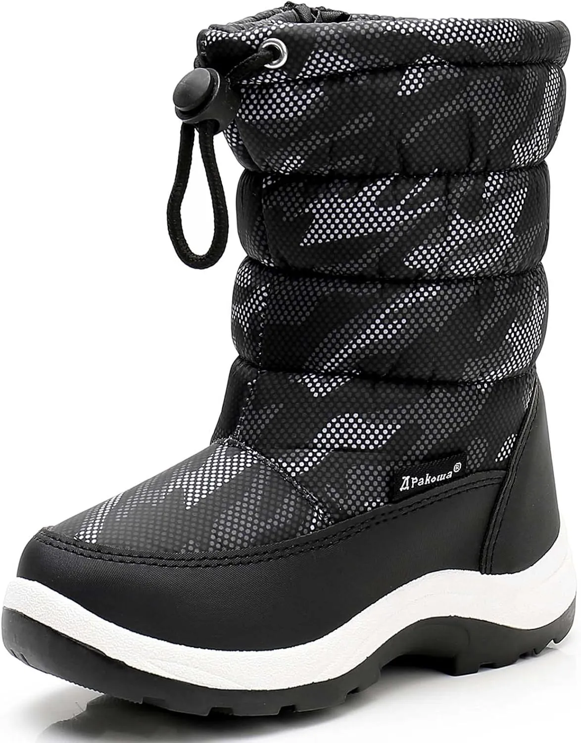 Apakowa Kids Boys Girls Cold Weather Water Resistant Winter Snow Boots (Toddler/Little Kid/Big Kid)