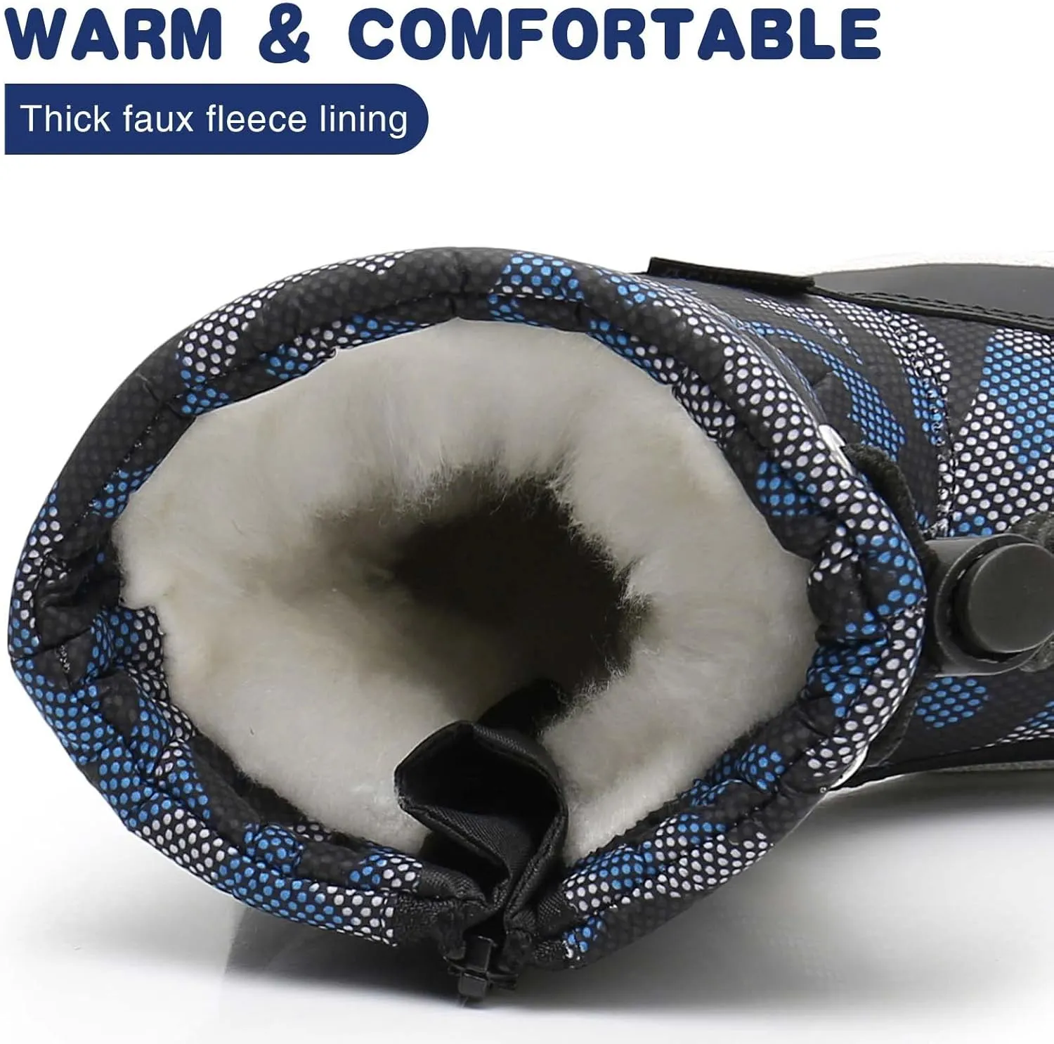 Apakowa Kids Boys Girls Cold Weather Water Resistant Winter Snow Boots (Toddler/Little Kid/Big Kid)