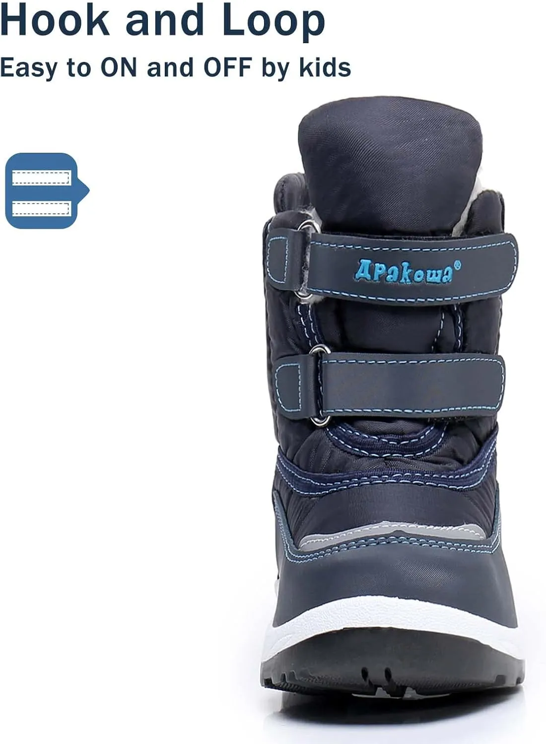 Apakowa Kid's Boys Girls Winter Snow Boots (Toddler/Little Kid)