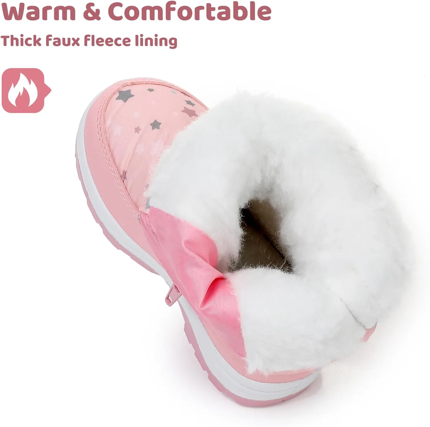 Apakowa Kid's Girls Cold Weather Snow Boots (Toddler/Little Kid)