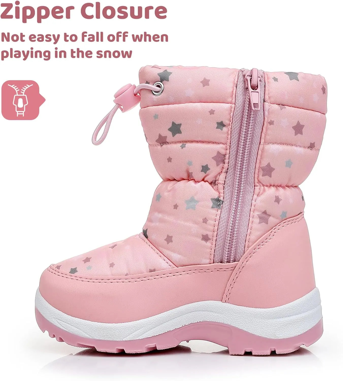 Apakowa Kid's Girls Cold Weather Snow Boots (Toddler/Little Kid)