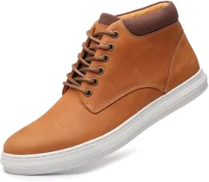 Arkbird Casual Sneaker Shoes, Lace-up Leather Chukka Boots for Men
