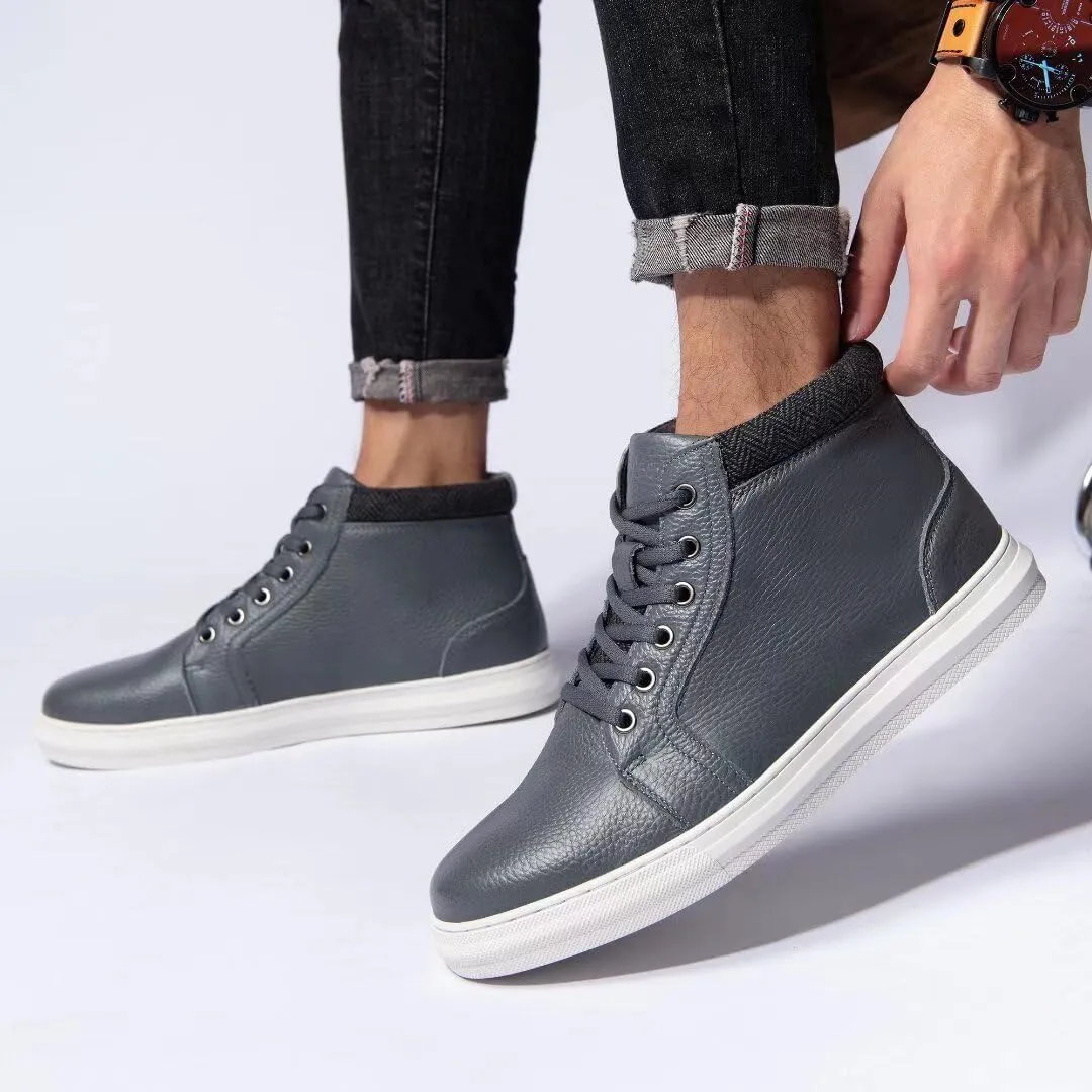 Arkbird Casual Sneaker Shoes, Lace-up Leather Chukka Boots for Men