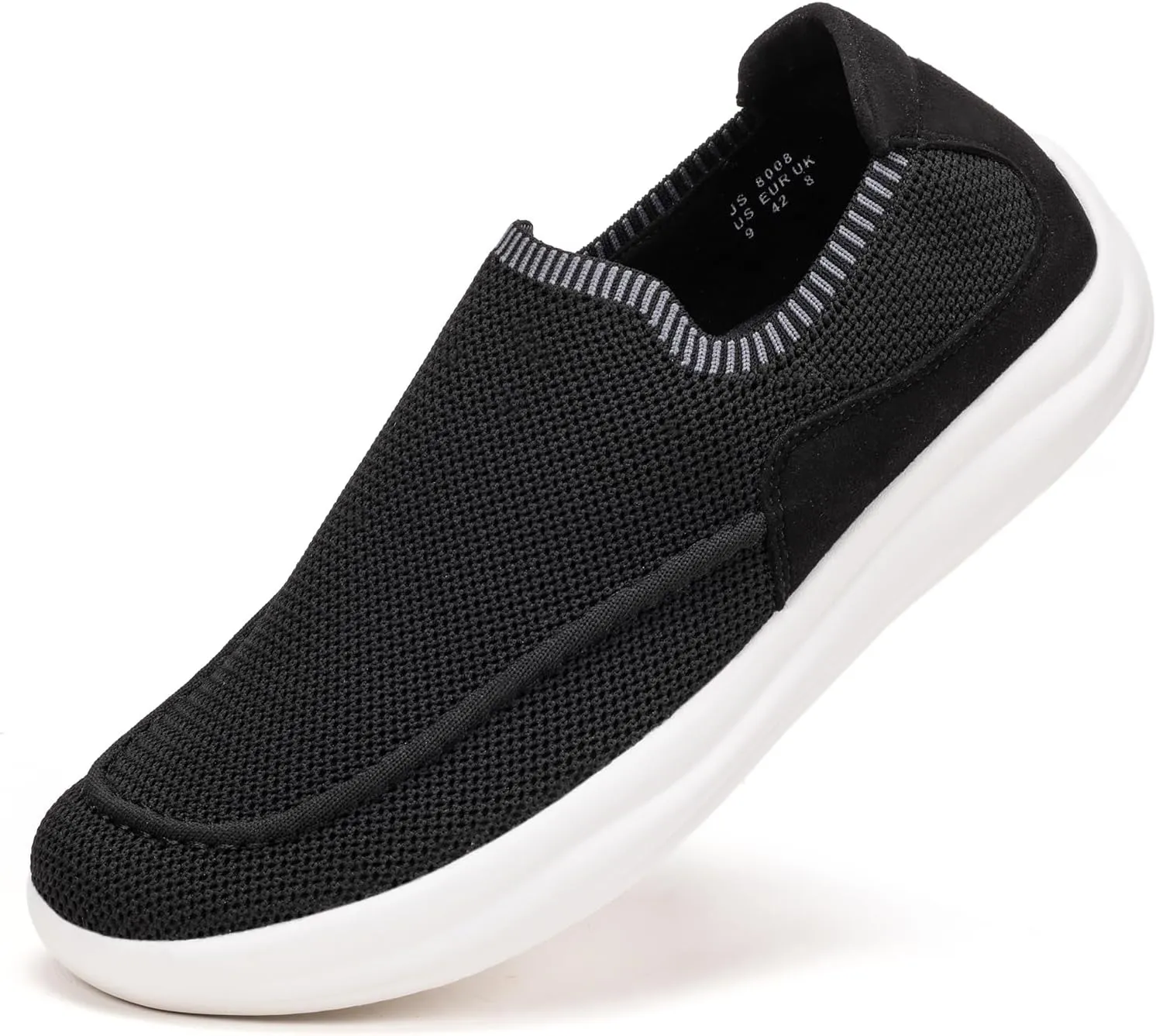 BEJINASH Men’s Slip-on Walking Shoes, Lightweight Breathable Go Walk Shoes with Arch Support,Comfortable Casual Loafers Shoes
