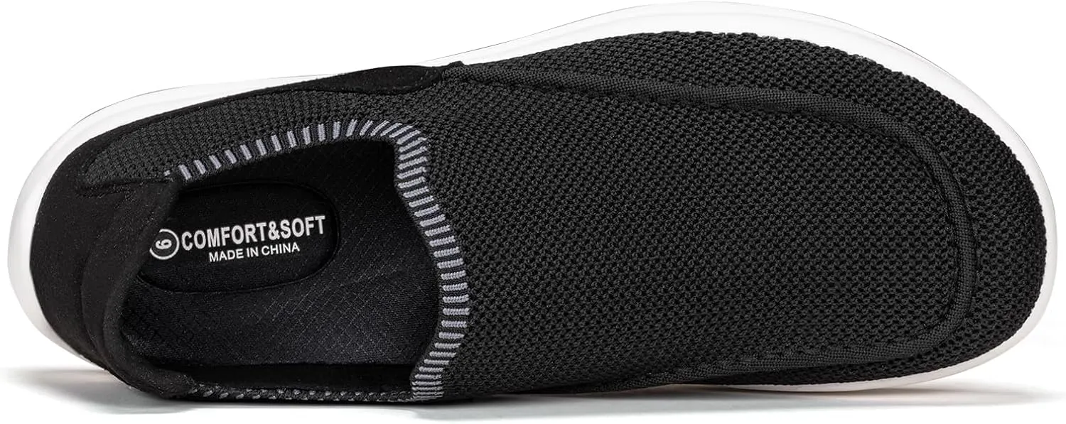 BEJINASH Men’s Slip-on Walking Shoes, Lightweight Breathable Go Walk Shoes with Arch Support,Comfortable Casual Loafers Shoes