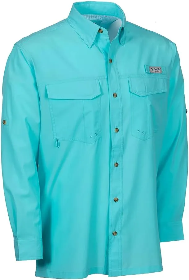 Bimini Bay Outfitters LTD Bimini Flats V Men's Long Sleeve Fishing Shirt Featuring BloodGuard Plus