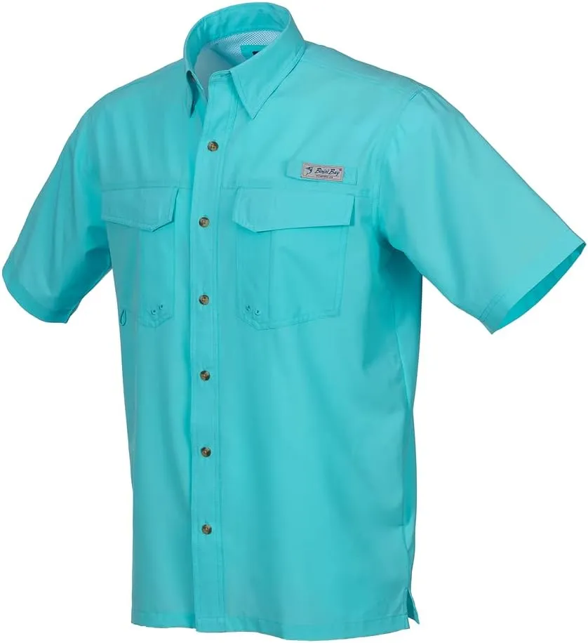 Bimini Bay Outfitters LTD Bimini Flats V Men's Short Sleeve Fishing Shirt Featuring BloodGuard Plus