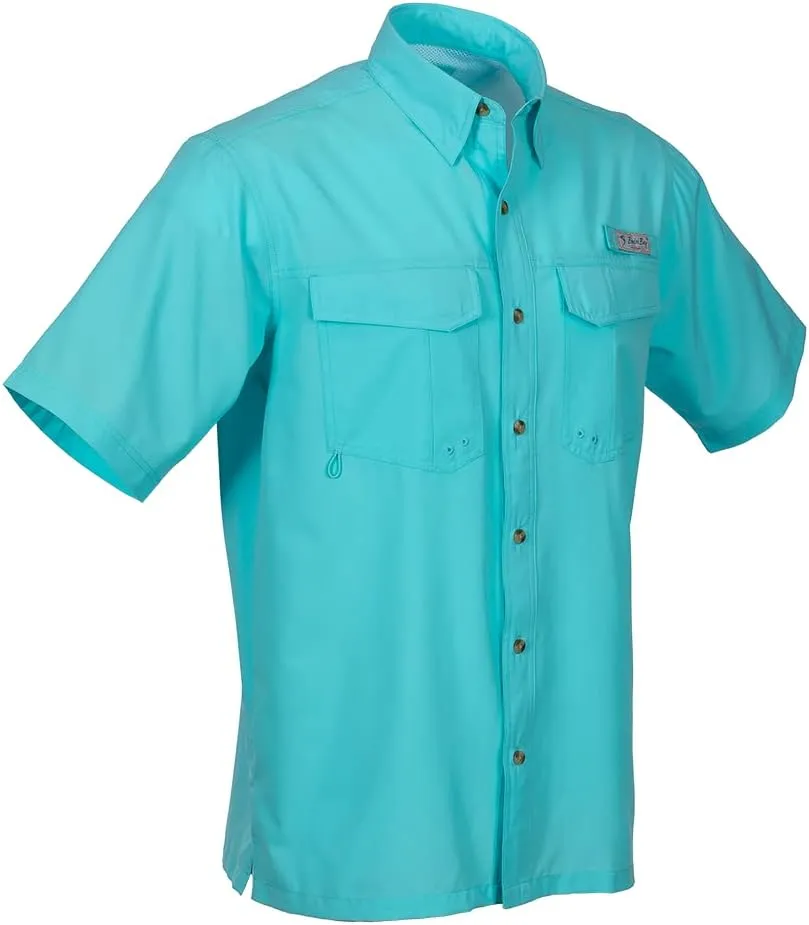 Bimini Bay Outfitters LTD Bimini Flats V Men's Short Sleeve Fishing Shirt Featuring BloodGuard Plus