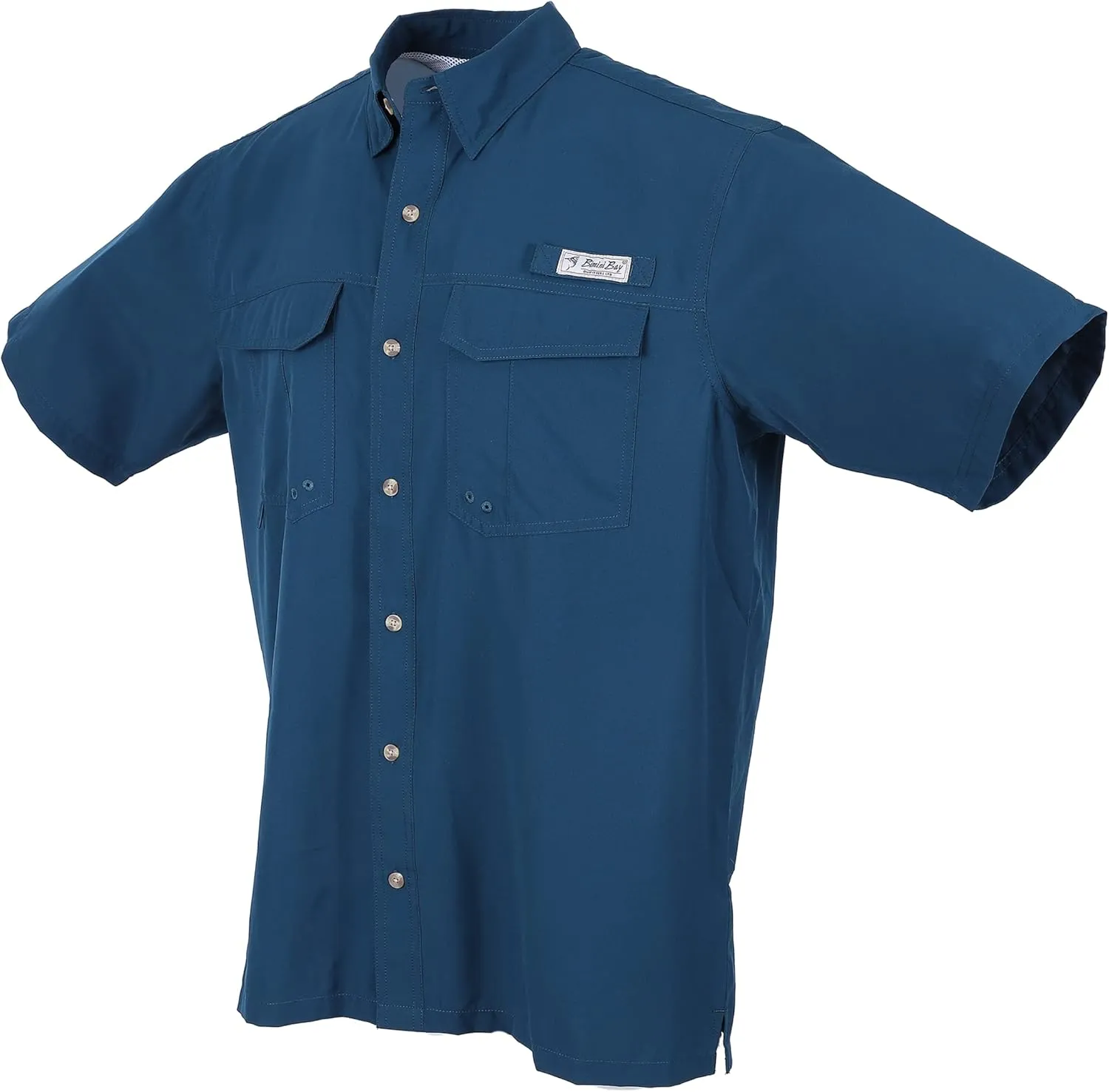 Bimini Bay Outfitters LTD Bimini Flats V Men's Short Sleeve Fishing Shirt Featuring BloodGuard Plus