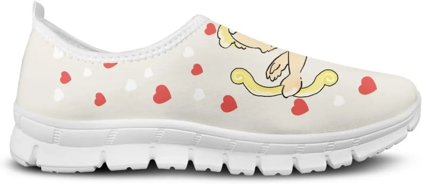 Biyejit Women's Breathable Shoes Comfortable Walking Sneakers Wide Fit Go Walk Slip on Loafers Tennis Soft Summer Shoes