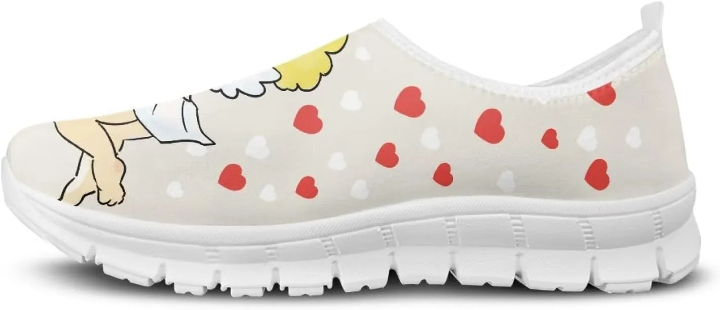Biyejit Women's Breathable Shoes Comfortable Walking Sneakers Wide Fit Go Walk Slip on Loafers Tennis Soft Summer Shoes