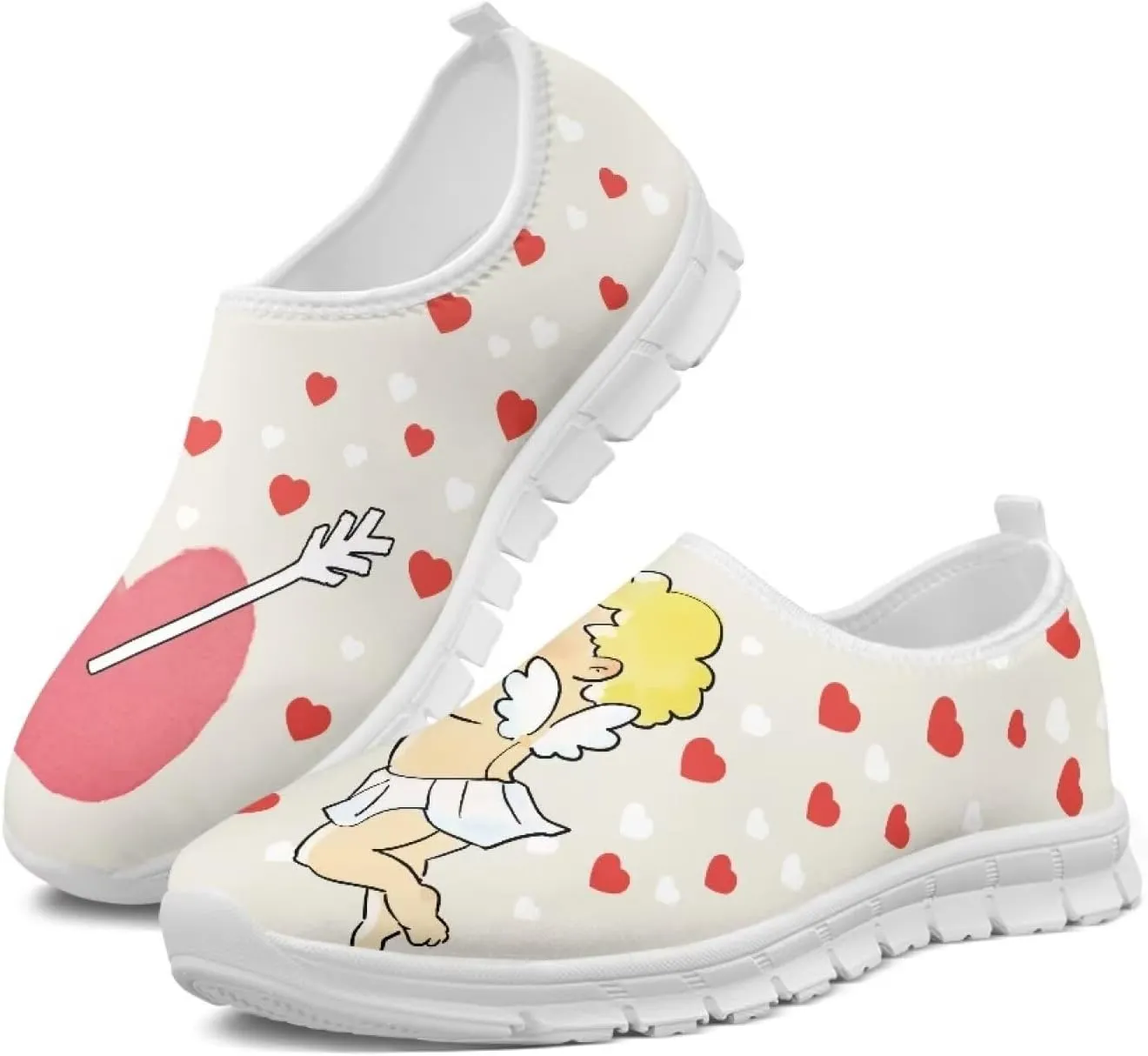 Biyejit Women's Breathable Shoes Comfortable Walking Sneakers Wide Fit Go Walk Slip on Loafers Tennis Soft Summer Shoes