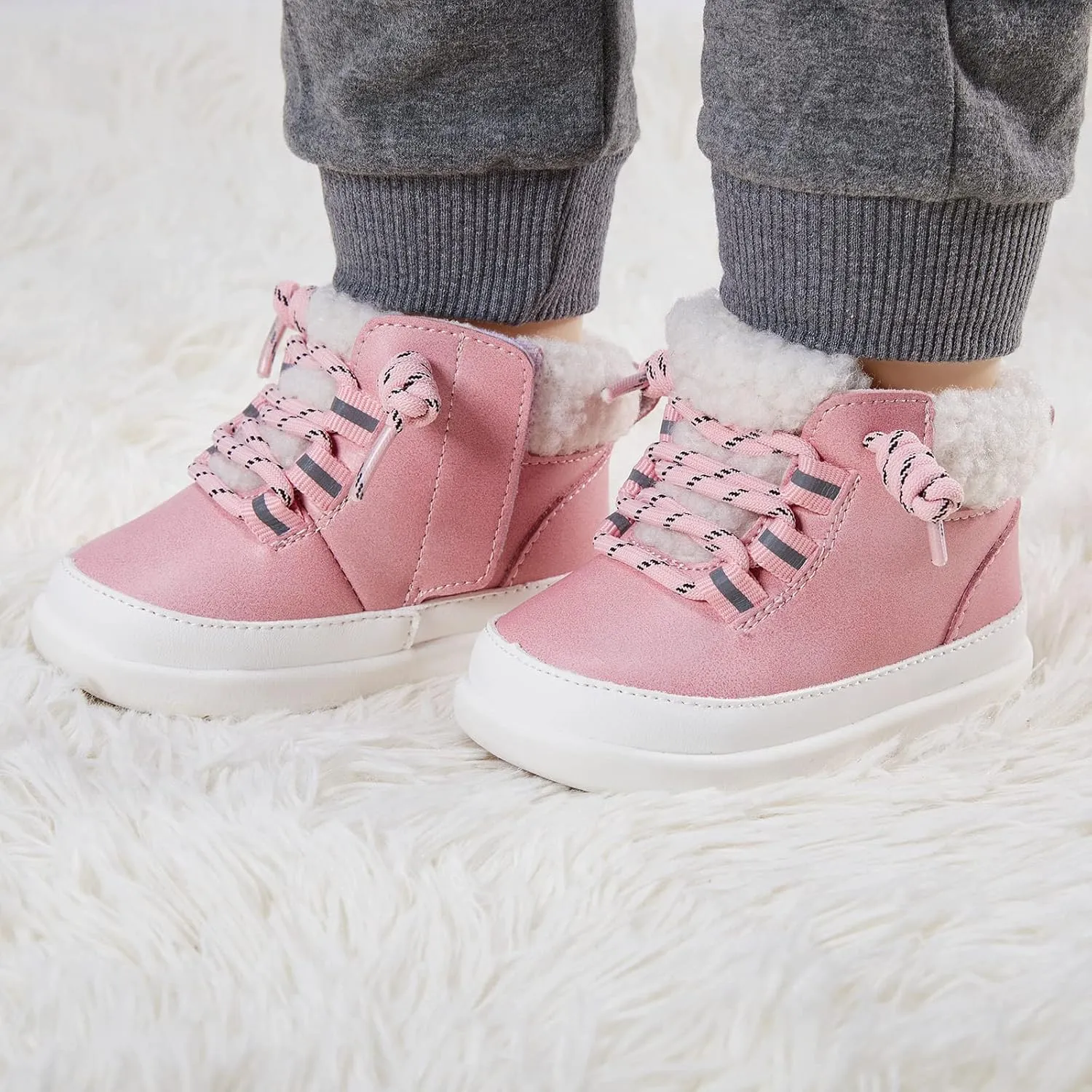 BMCiTYBM Baby Snow Boots Winter Shoes Infant Boys Girls Booties Non Slip Cold Weather 6-24 Months