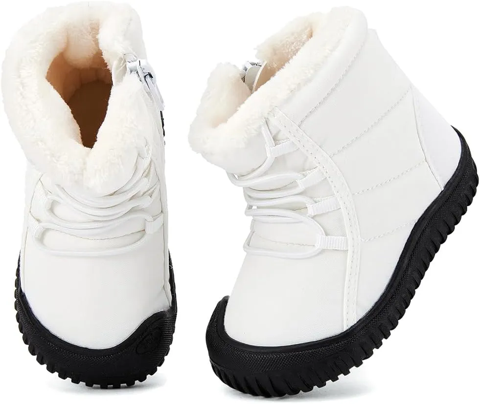 BMCiTYBM Toddler Baby Snow Boots Winter Shoes Boys Girls Cold Weather Baby Faux Fur Shoes