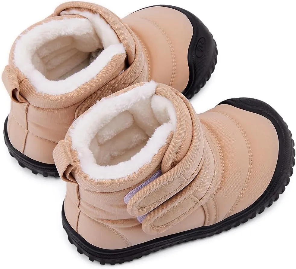 BMCiTYBM Toddler Baby Snow Boots Winter Shoes Boys Girls Cold Weather Baby Faux Fur Shoes