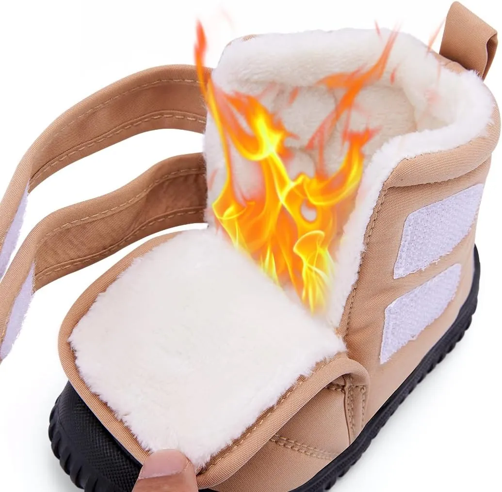 BMCiTYBM Toddler Baby Snow Boots Winter Shoes Boys Girls Cold Weather Baby Faux Fur Shoes