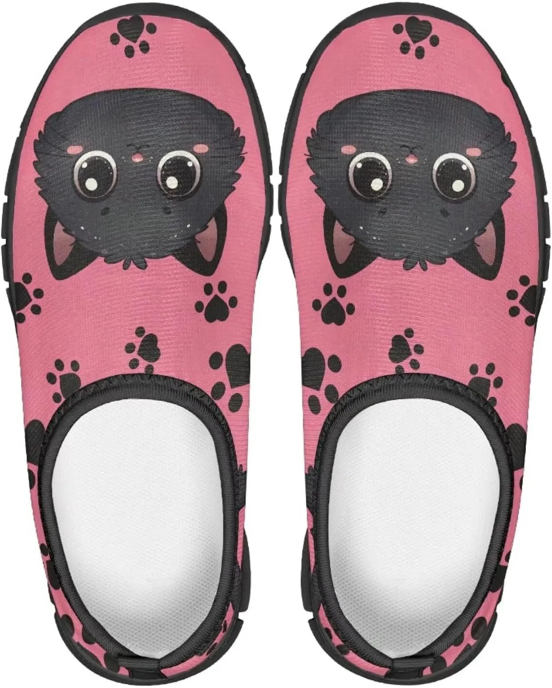 Boys Girls Slip On Shoes Kids Soft Casual Loafers Lightweight Non Slip Low Top Outdoors Walking Hiking Sneakers Black Sole Size 11-15