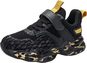 Boys Running Sneakers Toddler Kids Lightweight Breathable Sport Sneakers Lace Up Softy Sole Walking Casual Shoes