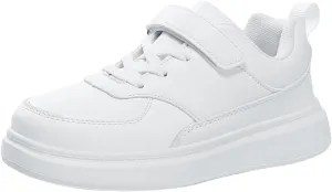 Boys&Girls Casual Sneakers Lightweight Tennis Walking Adjustable Shoes for Little Kid Comfortable Running Flat Shoes
