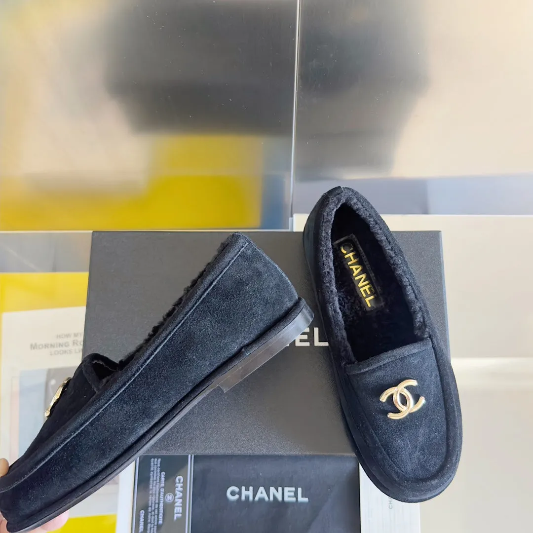 CC Moccasins 15mm Black Suede