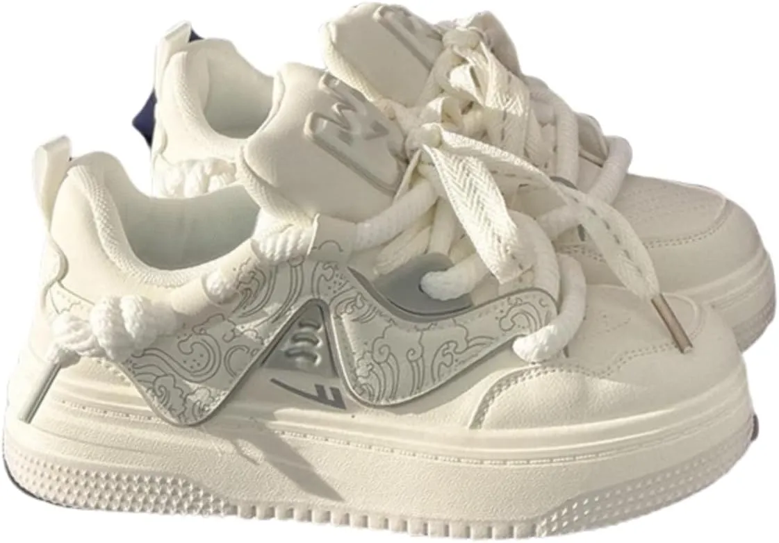 Chic Pastel Aesthetic Platform Shoes - Chunky Sneakers for Women, Available with or Without Faux Fur Trim