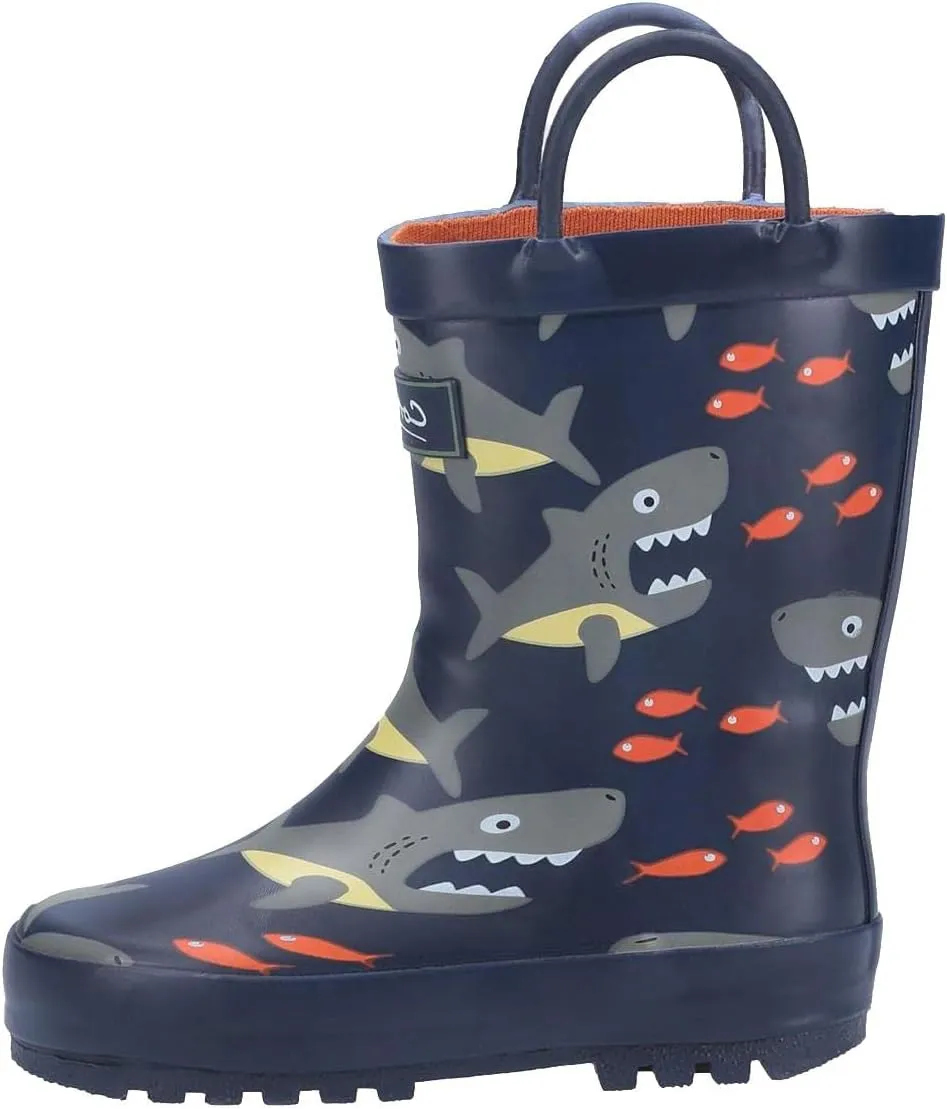 Childrens Puddle Boot/Boys Boots (10-10.5 US Junior) (Shark)