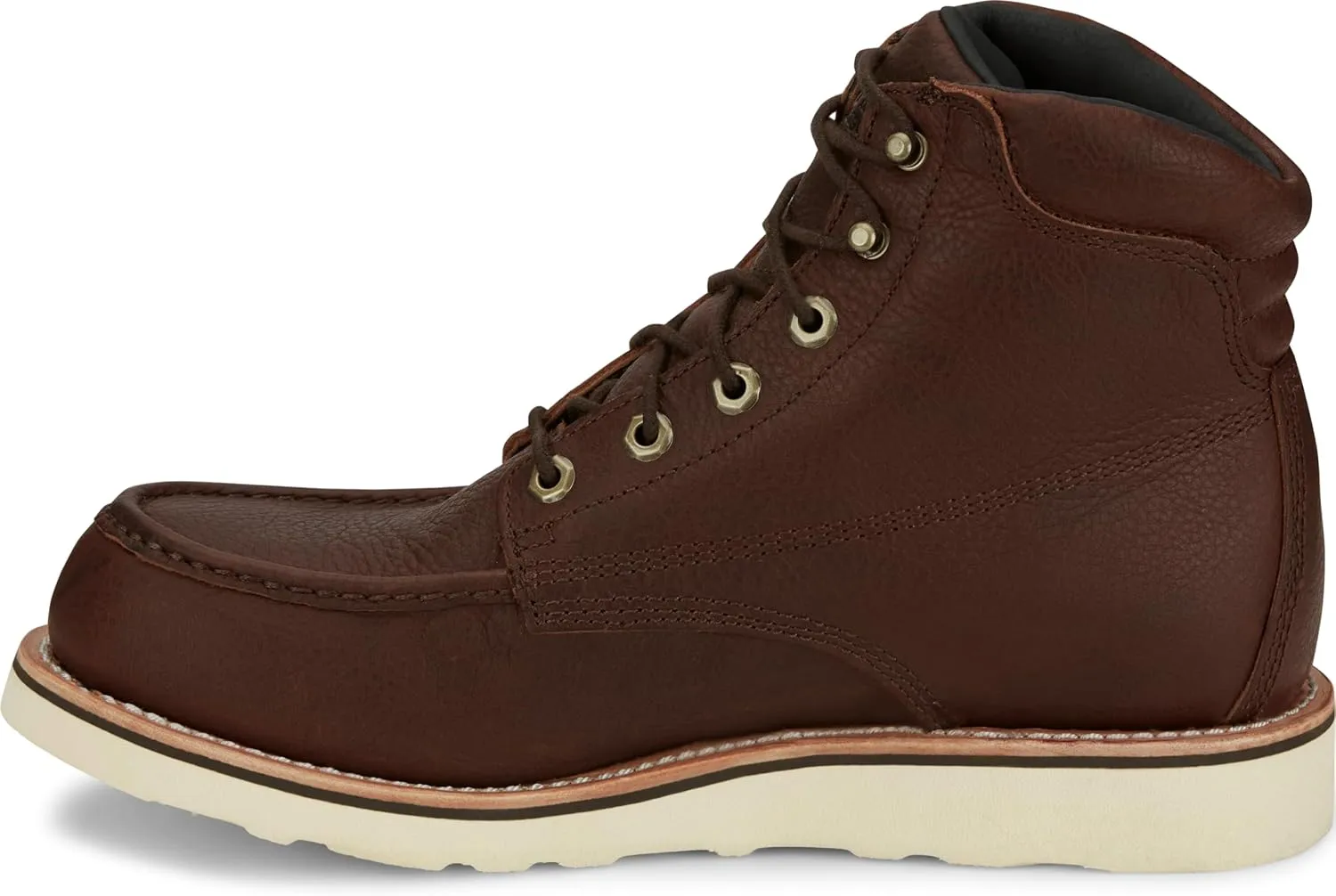 Chippewa Men's Edge Walker 6" Waterproof Lace-Up Wedge Soft Toe Work Boot, Briar Haystack - Durable & Comfortable Moc Toe Boots for Men