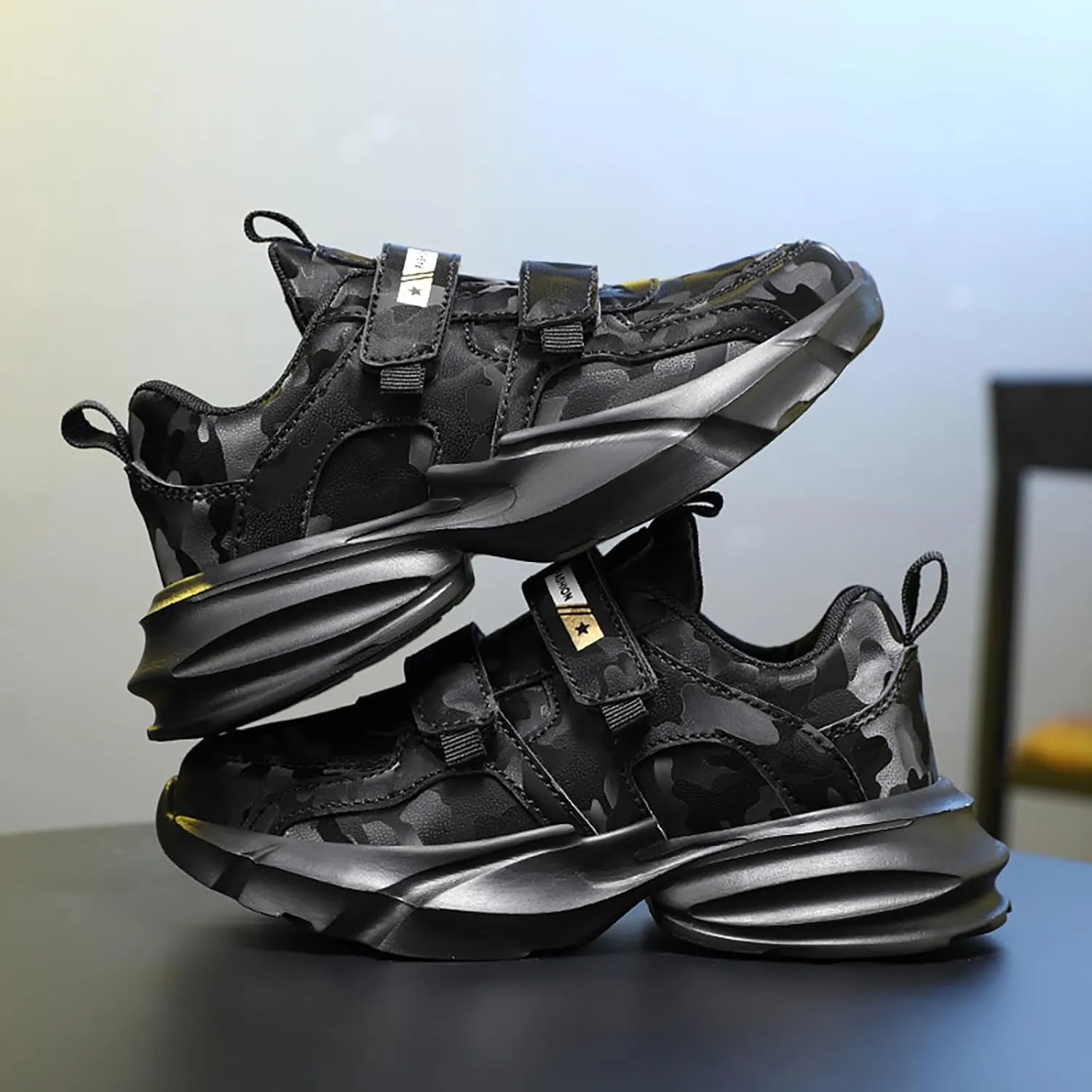 Chunky Sole Rubber Sneaker for Big Kids Childrens Running Sport Shoes Boys Open Toe Non Slip Light Breathable Shoes