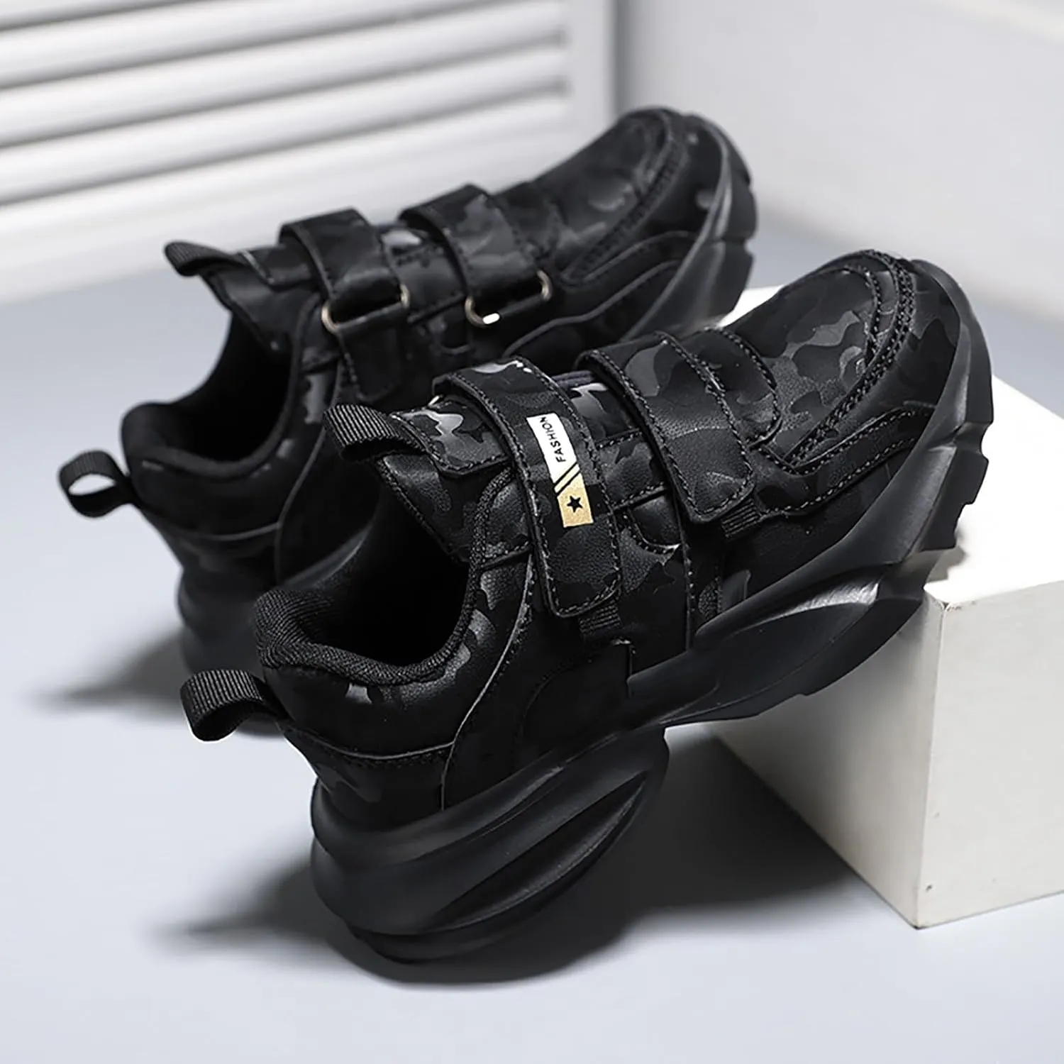 Chunky Sole Rubber Sneaker for Big Kids Childrens Running Sport Shoes Boys Open Toe Non Slip Light Breathable Shoes
