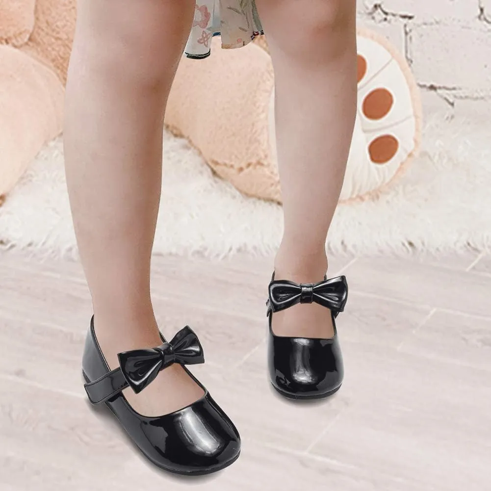 CIOR Toddler Girls Ballet Flats Shoes Ballerina Bowknot Jane Mary Princess Dress Shoes for Wedding Party School