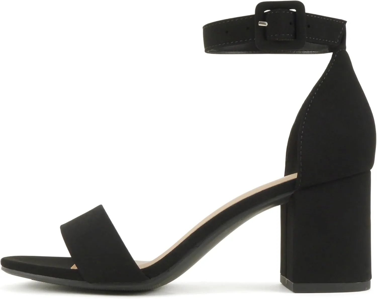 CITYCLASSIFIED Cake ~ Women Fashion Open Toe Ankle Buckle Strap Low Chunky Heels Sandals Shoes