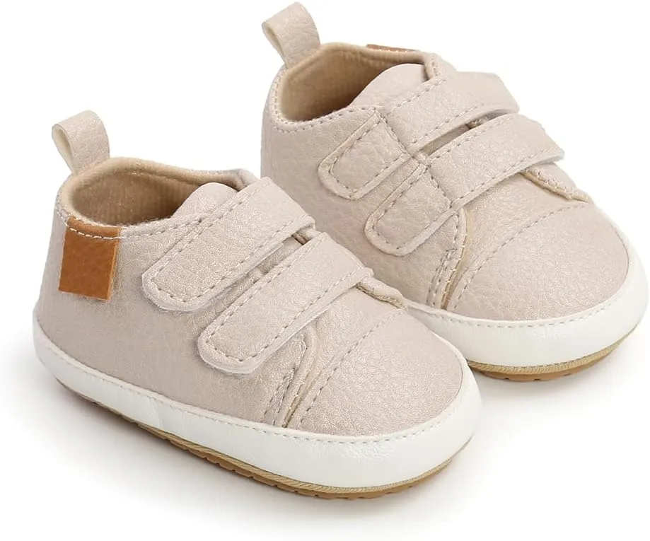 Clowora Baby Boys Girls Shoes Non-Slip Rubber Sole Sneakers Infant First Walking Toddler Crib Shoes Newborn Loafers Flats.
