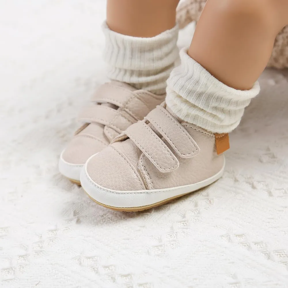 Clowora Baby Boys Girls Shoes Non-Slip Rubber Sole Sneakers Infant First Walking Toddler Crib Shoes Newborn Loafers Flats.