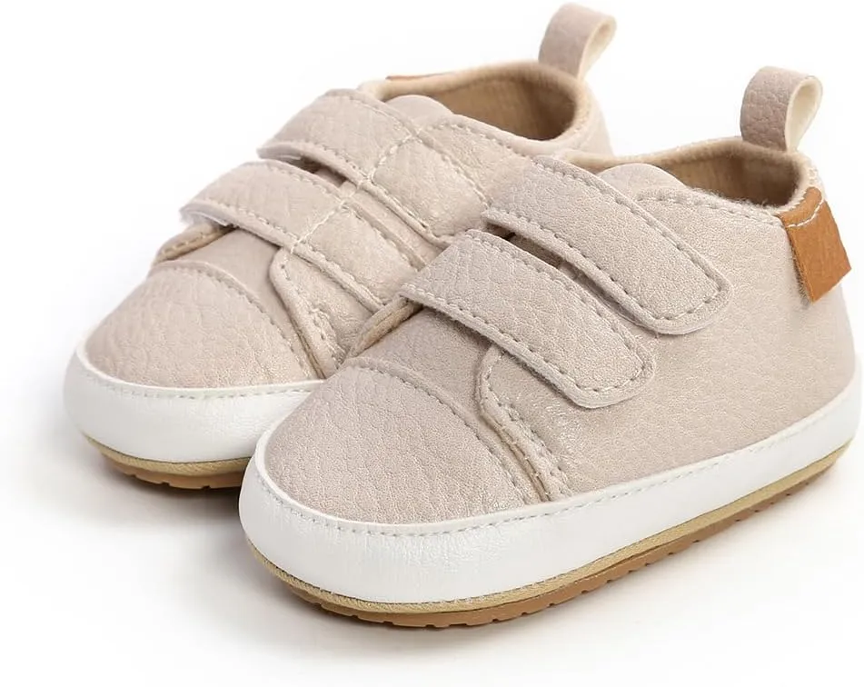 Clowora Baby Boys Girls Shoes Non-Slip Rubber Sole Sneakers Infant First Walking Toddler Crib Shoes Newborn Loafers Flats.