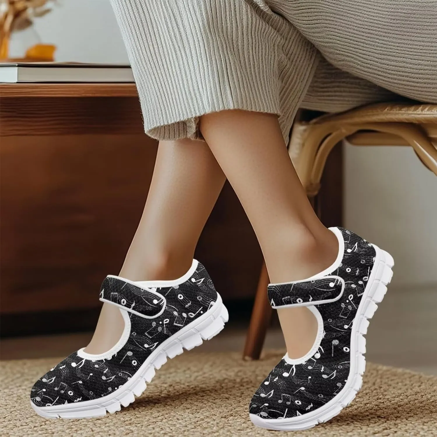 Coloranimal Flats for Women Slip On Shoes Mary Jane Shoes with Anti Skid Sole Casual Flat Shoes Dressy Comfortable Round Toe Ankle Shoes