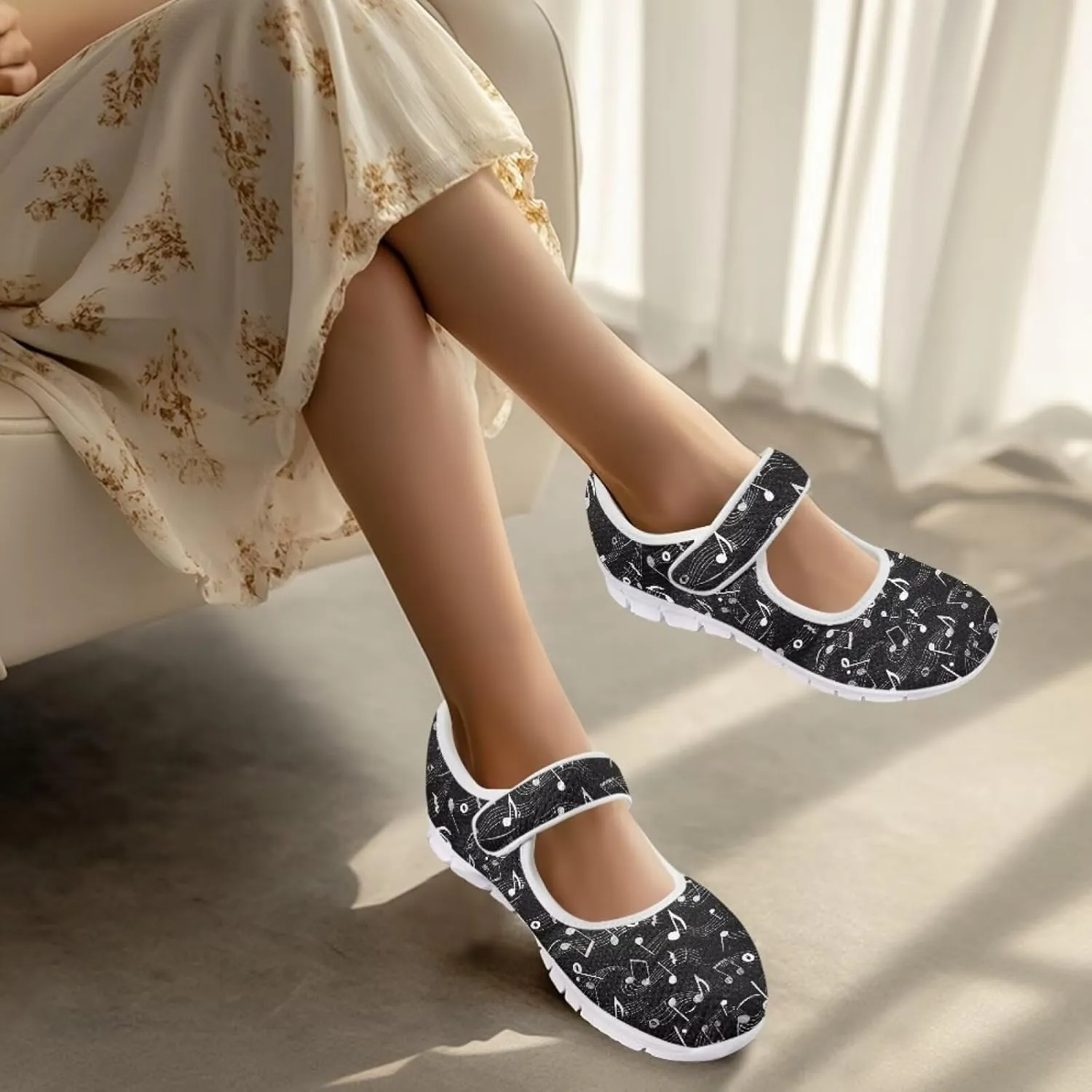Coloranimal Flats for Women Slip On Shoes Mary Jane Shoes with Anti Skid Sole Casual Flat Shoes Dressy Comfortable Round Toe Ankle Shoes