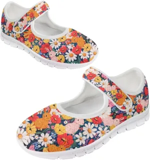 Coloranimal Mary Jane Shoes Women Slip On Shoes Casual Mary Jane Flat Womens Dressy Easter Theme Flats Shoes Women's Walking Shoes