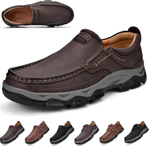 Comfymore Shoes for Men, Lightweight Breathable Slip-On Loafers, Orthopedic Walking Shoes